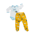 *NEW* 0-3M 2pc New To The Crew Dinosaur Set - Jet