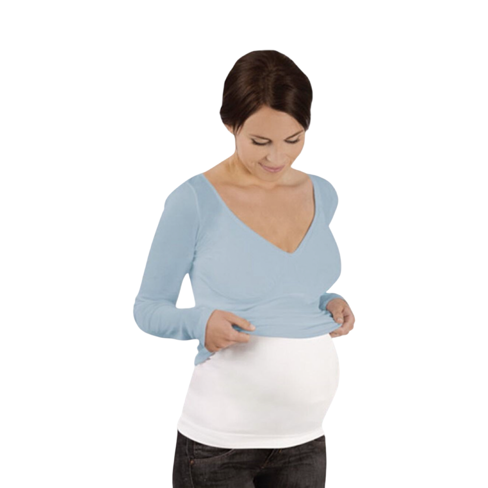 Medium Carriwell - Seamless Preggy Belly Bando - White - Carriwell