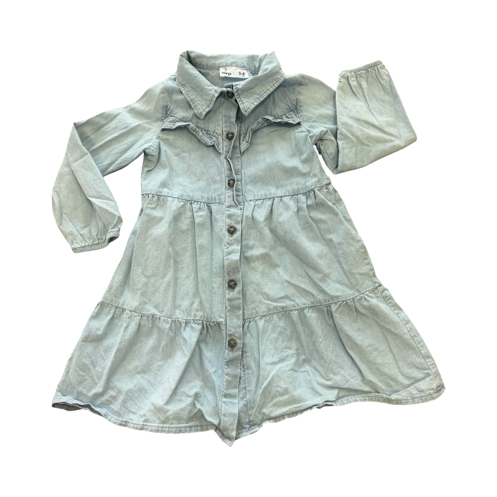 3-4Y Light Blue Chambray Dress - Mr Price