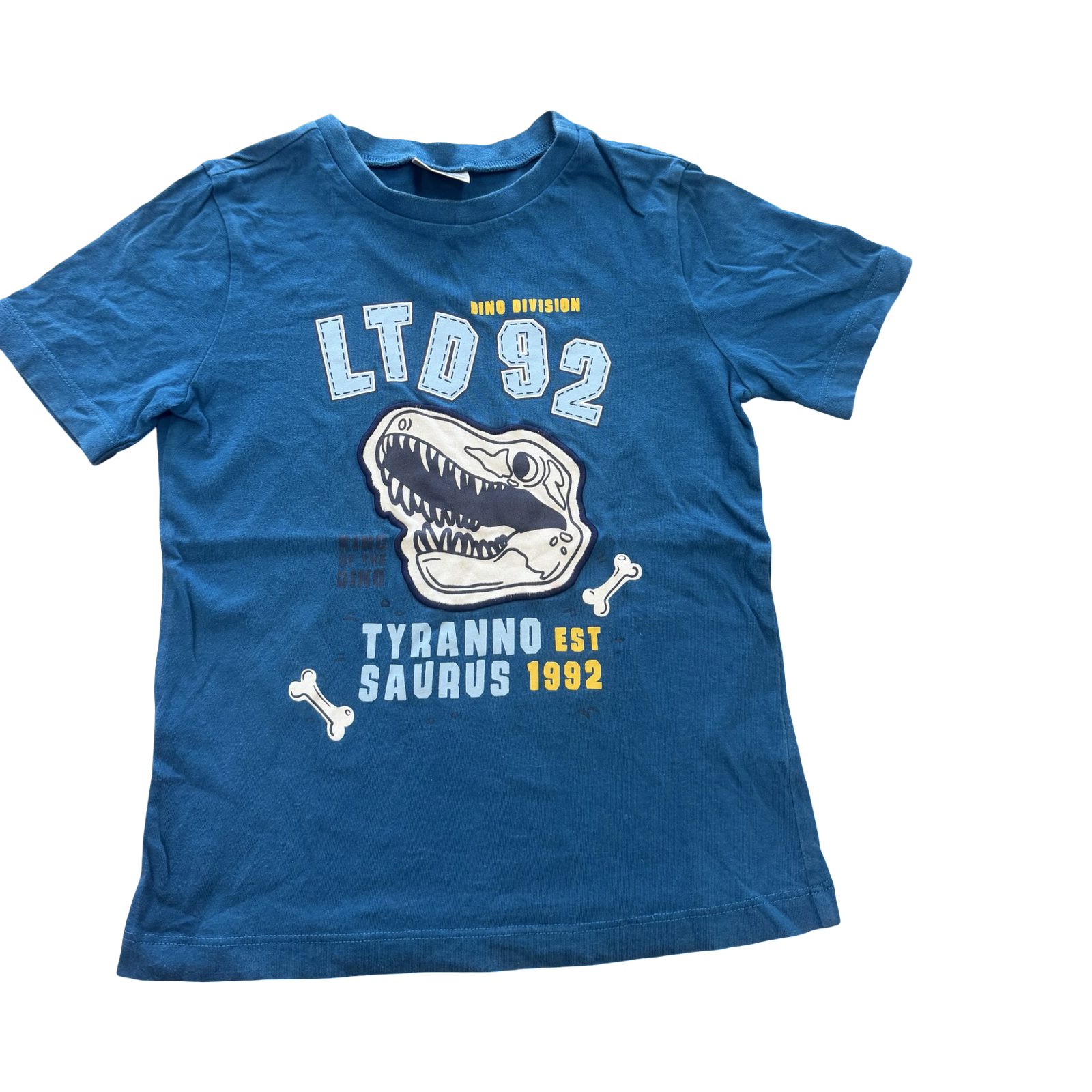 6-7Y Blue Dinosaur T-Shirt - LTD