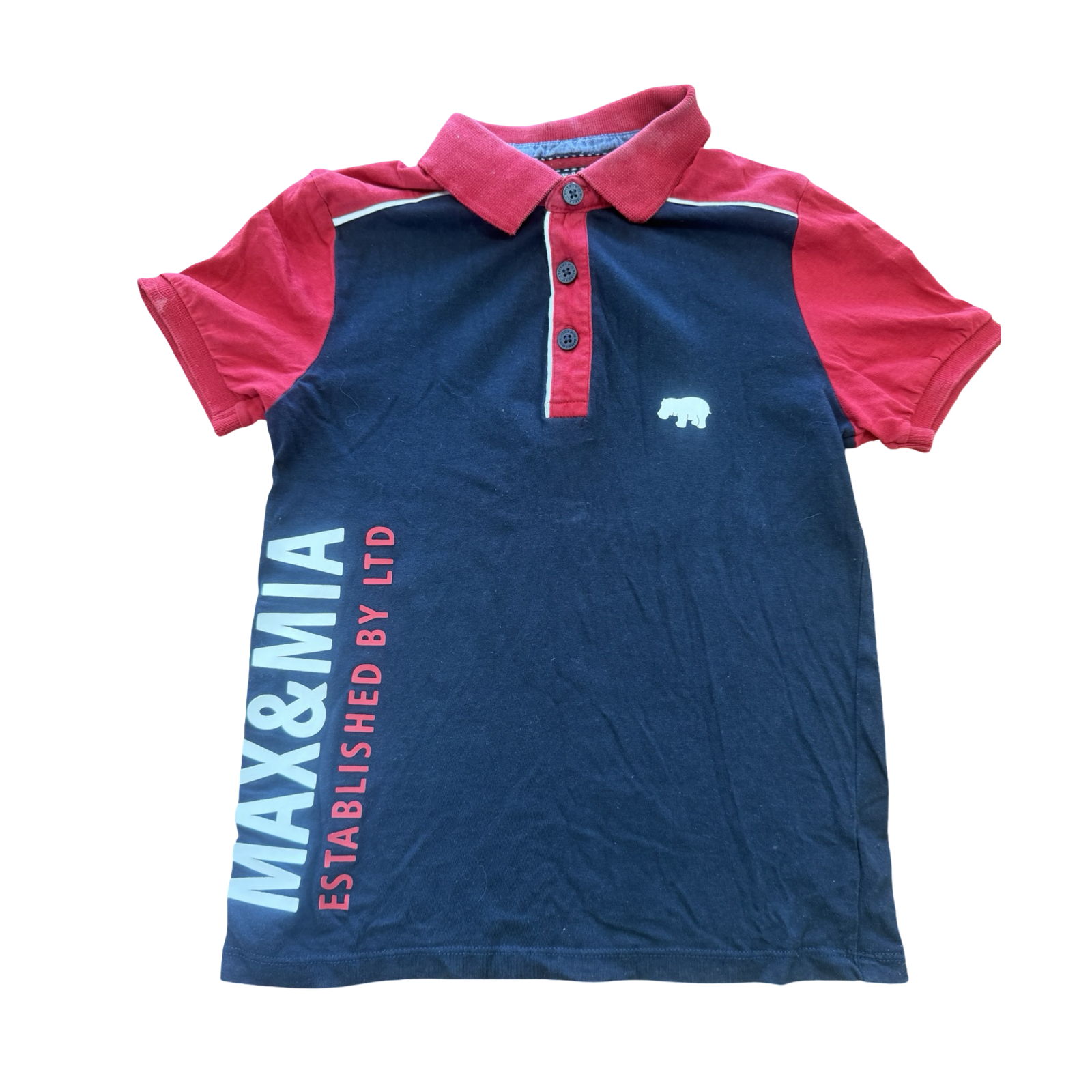 6-7Y Black & Red Golf Shirt - Max & Mia