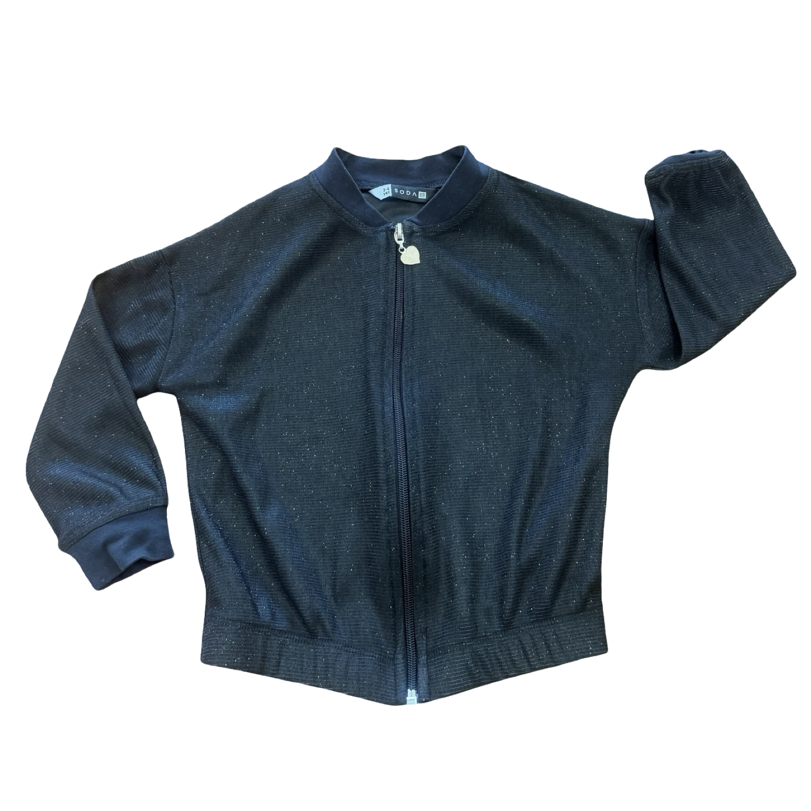 3-4Y Black Glitzy Jacket - Soda Bloc