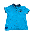6-7Y Blue Sailboat Golf Shirt - Max & Mia