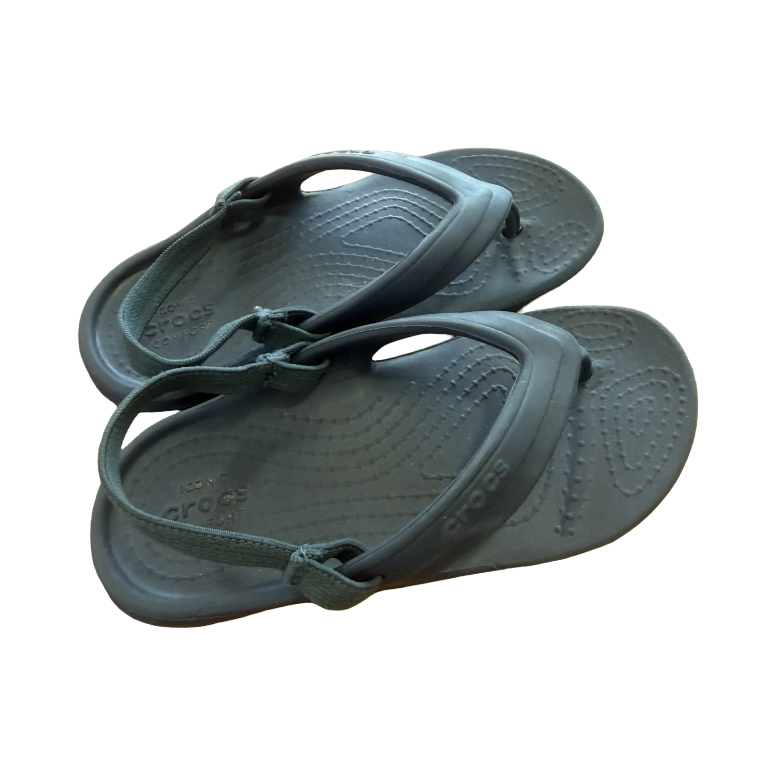 Size 10 Navy Comfort Flops - Crocs