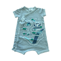3-6M Grey Road & Car Romper - Real Baby
