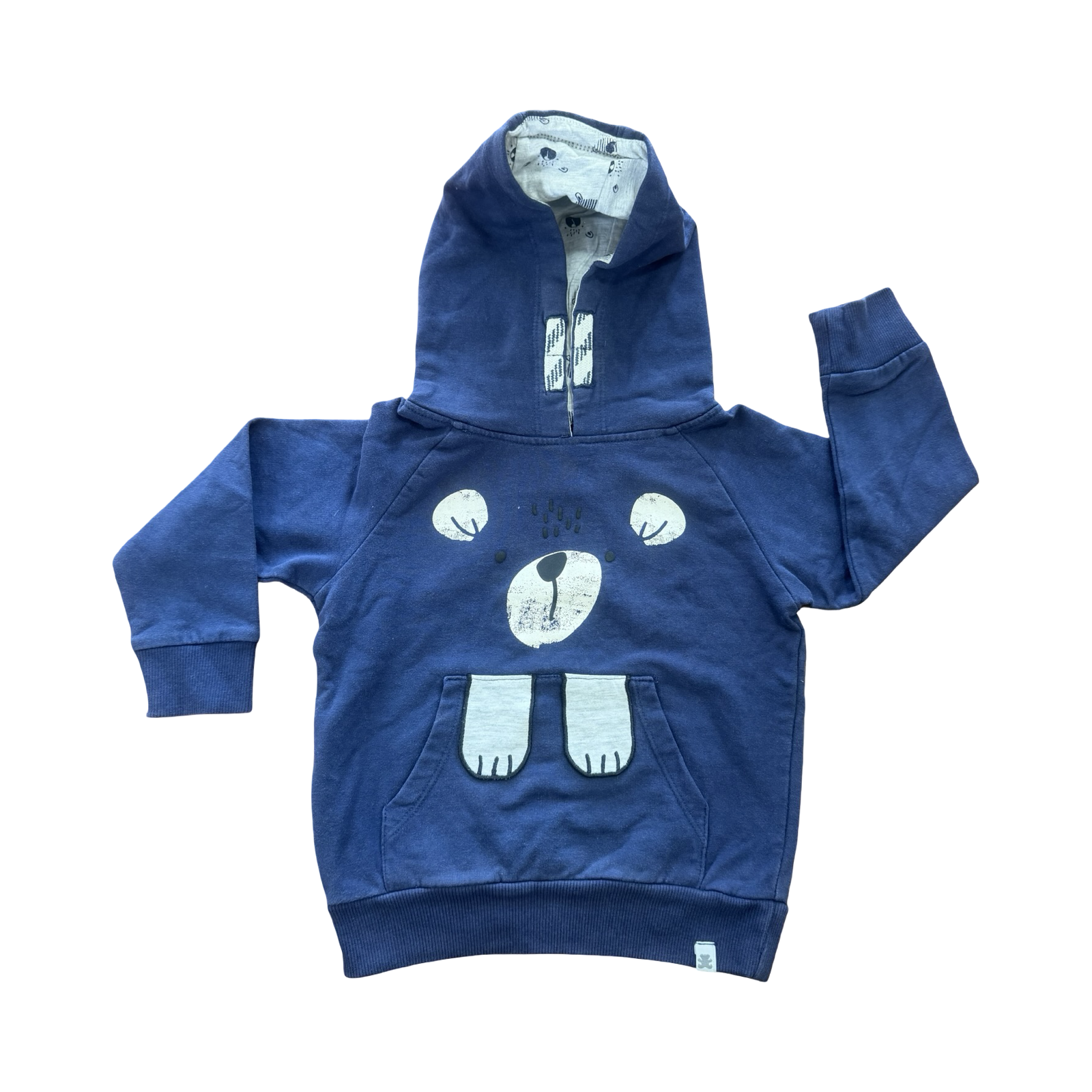 18-24M Blue Bear Hoodie - Woolworths