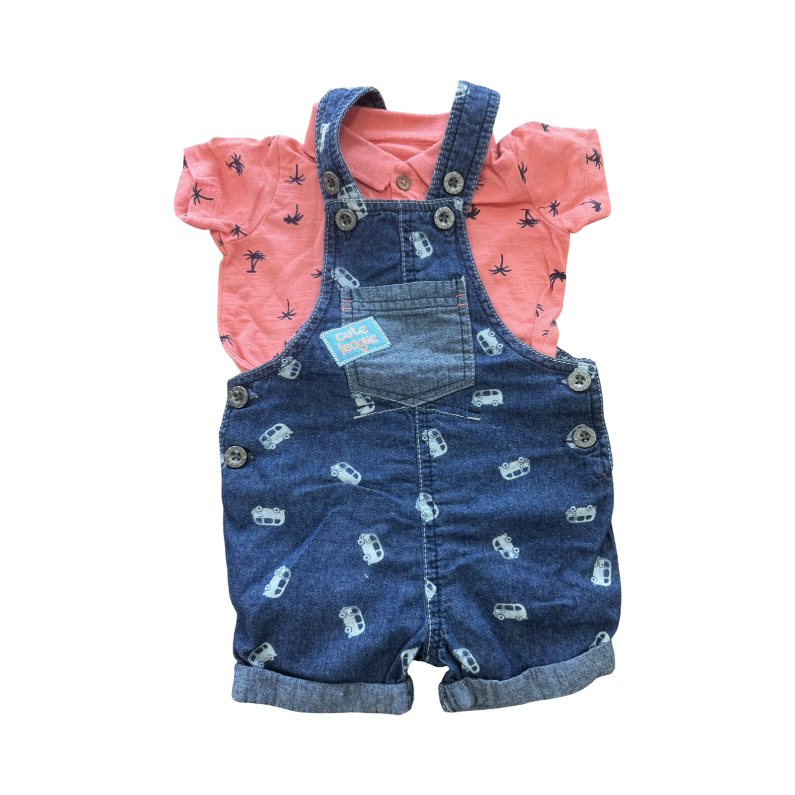 1-3M 2pc Dungaree Set - Woolworths