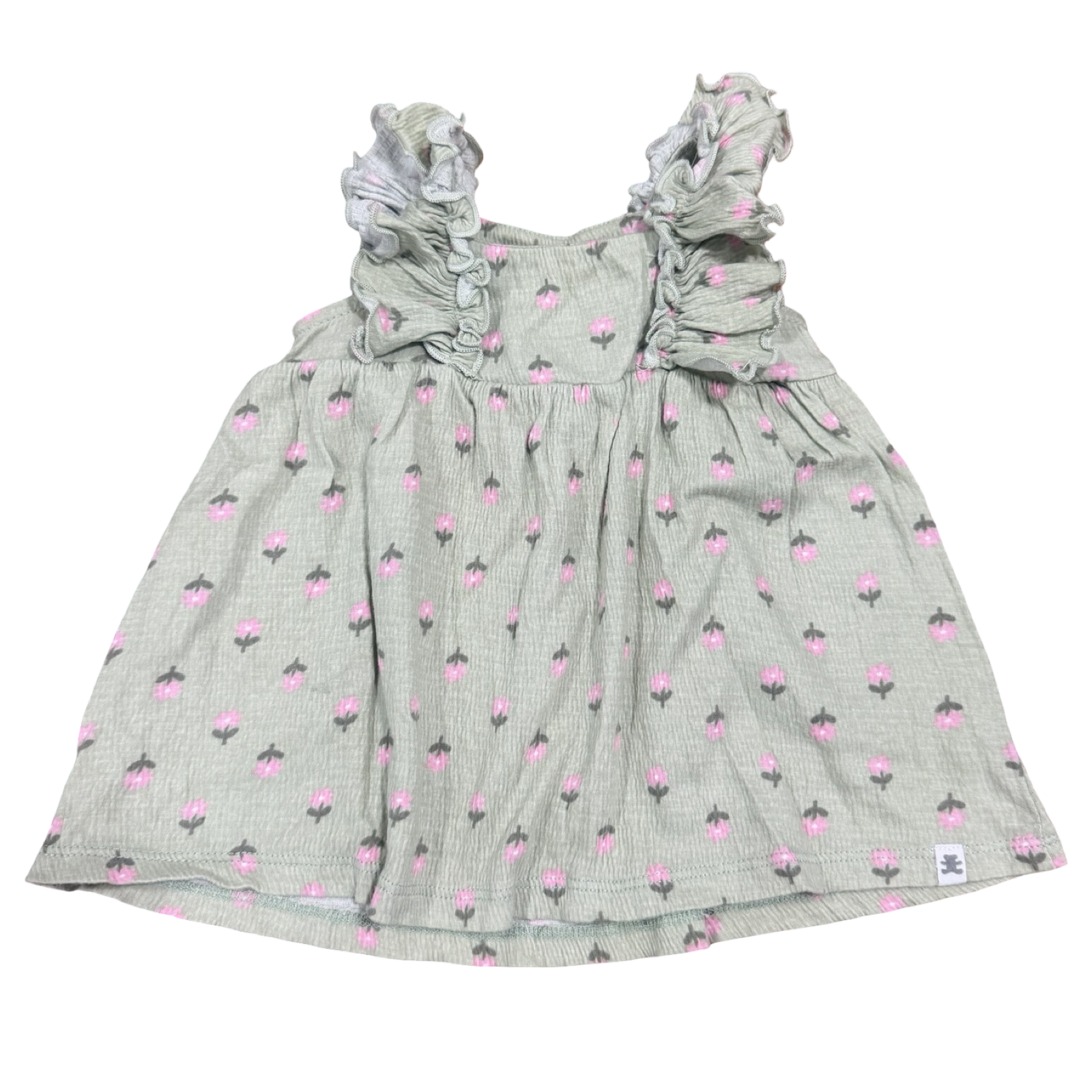 1-3M Green & Pink Dress - Woolworths