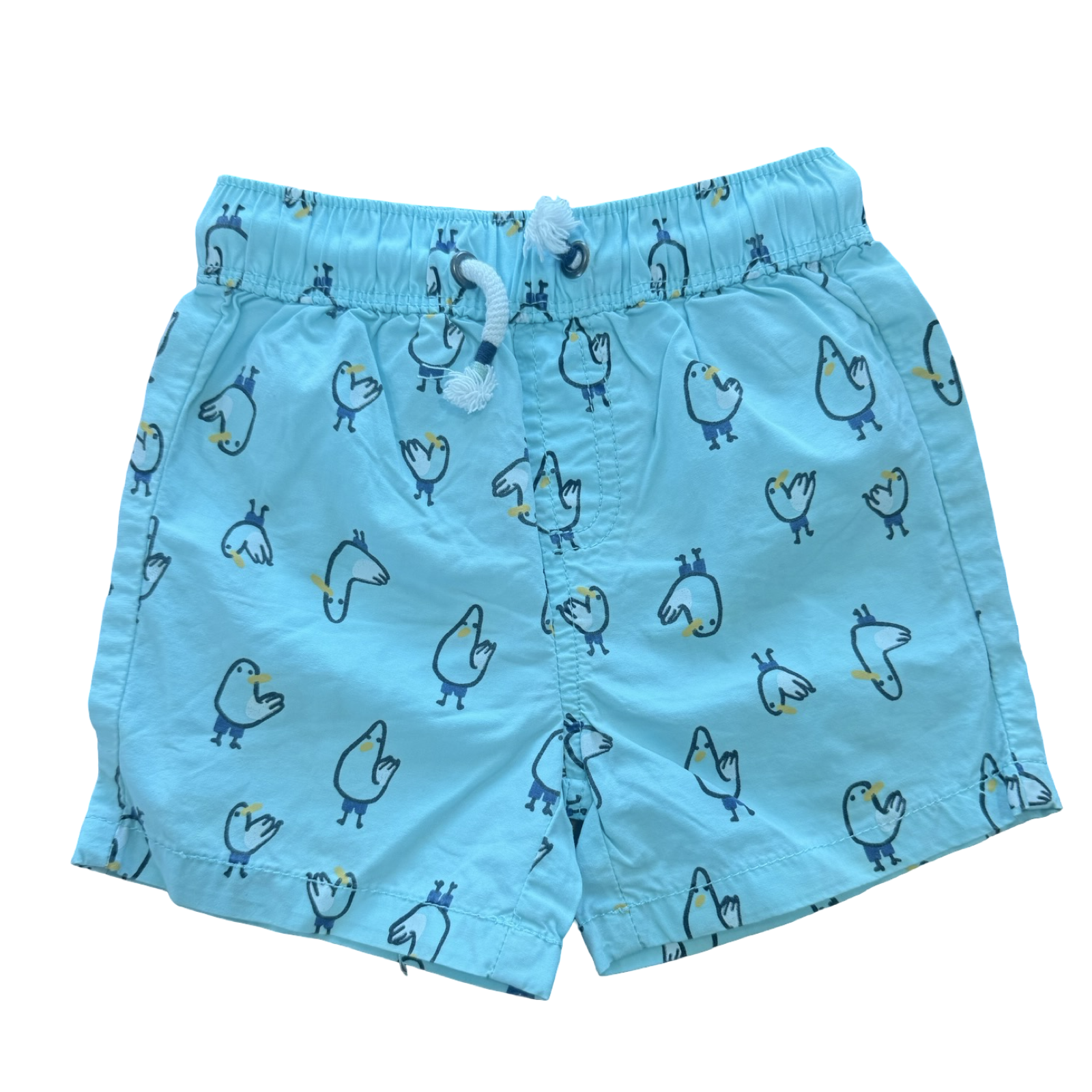 3-6M Blue Seagull Board Shorts - Woolworths