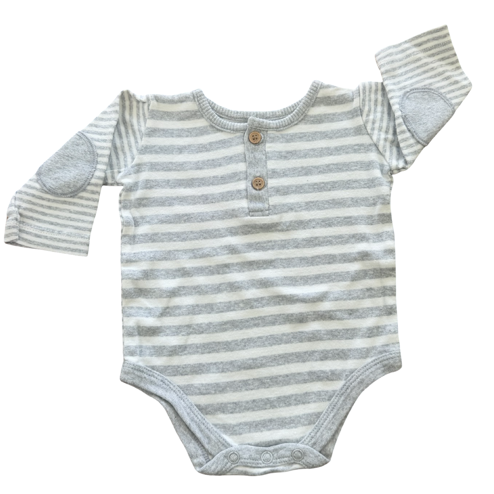 1-3M Grey & White Stripe Bodysuit - Woolworths