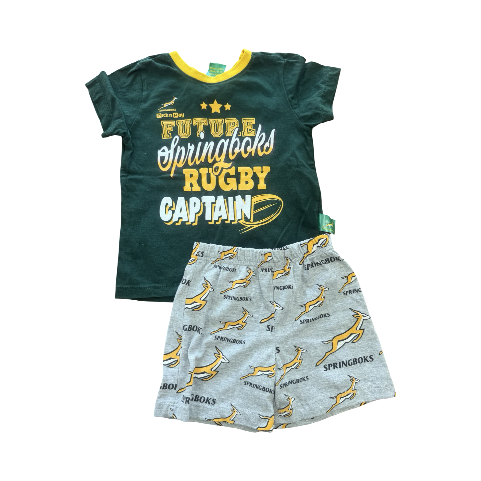 3-4Y Future Springboks Rugby Captain T-Shirt & Shorts - Springboks