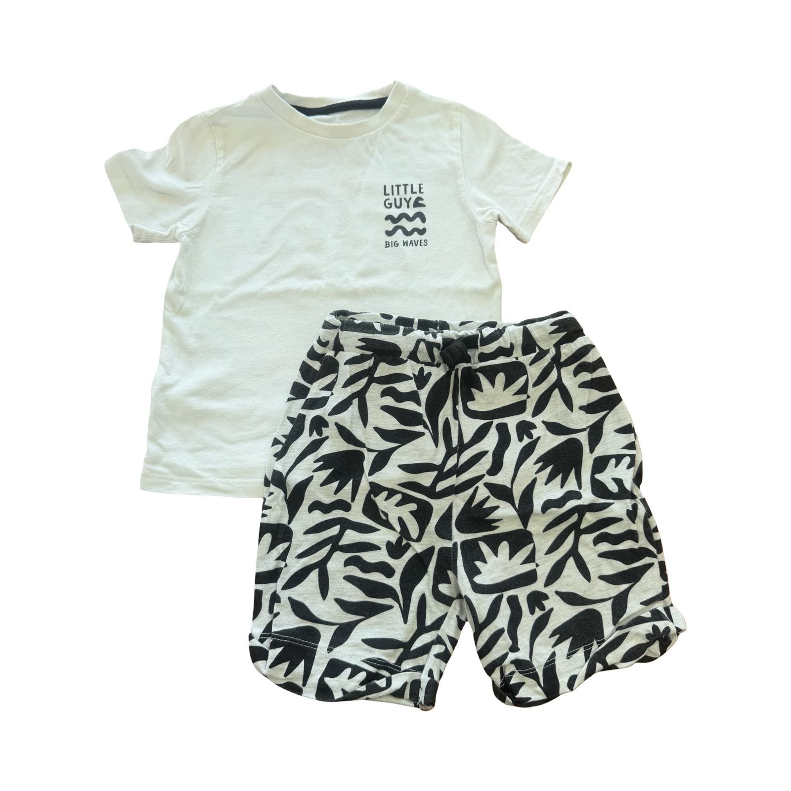 24-36M Black & White Little Guy Big Waves Set - Woolworths