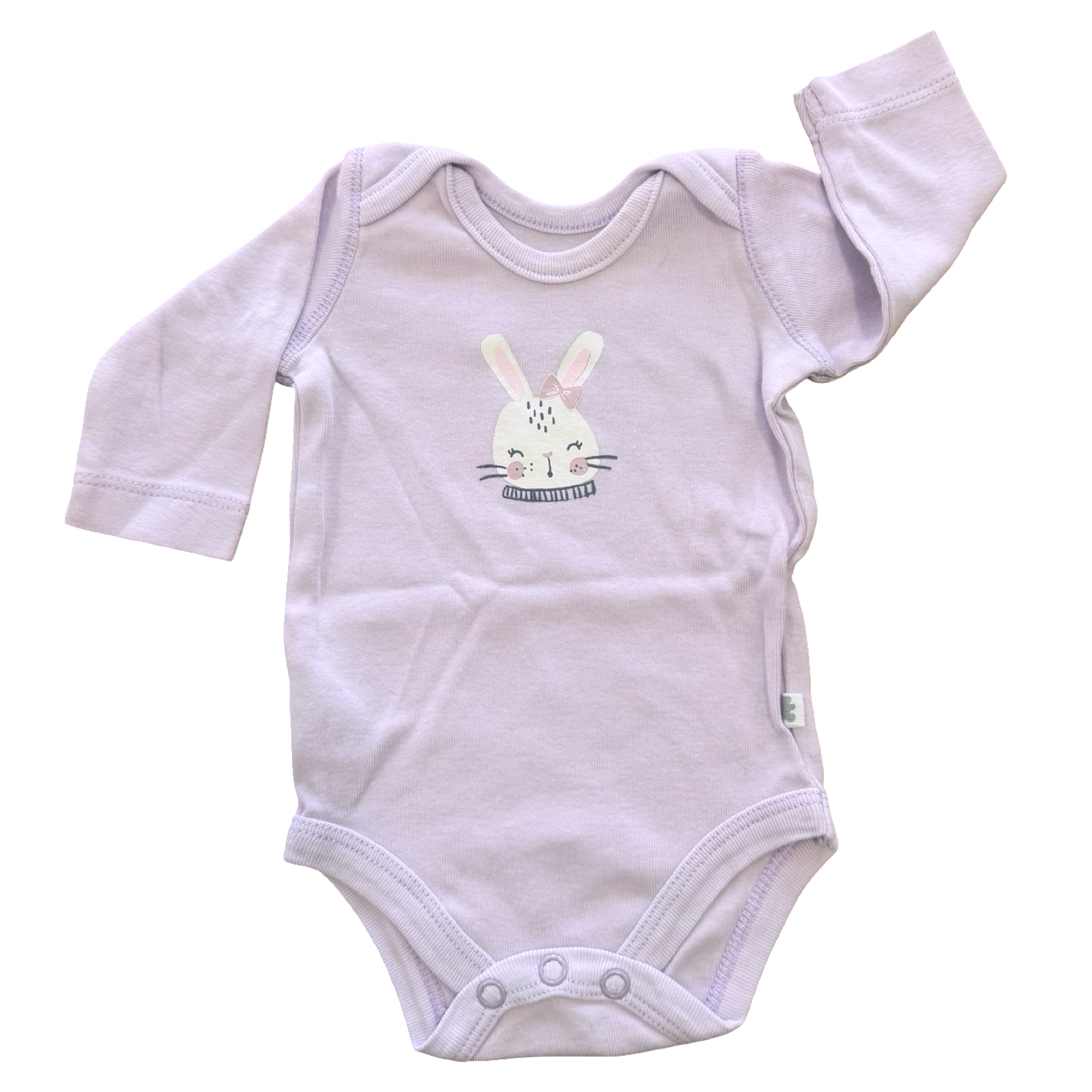 Newborn Purple Bunny Long Sleeve Bodysuit - Woolworths