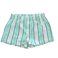 3-6M Green, Blue & White Stripe Shorts - Tiny Tots