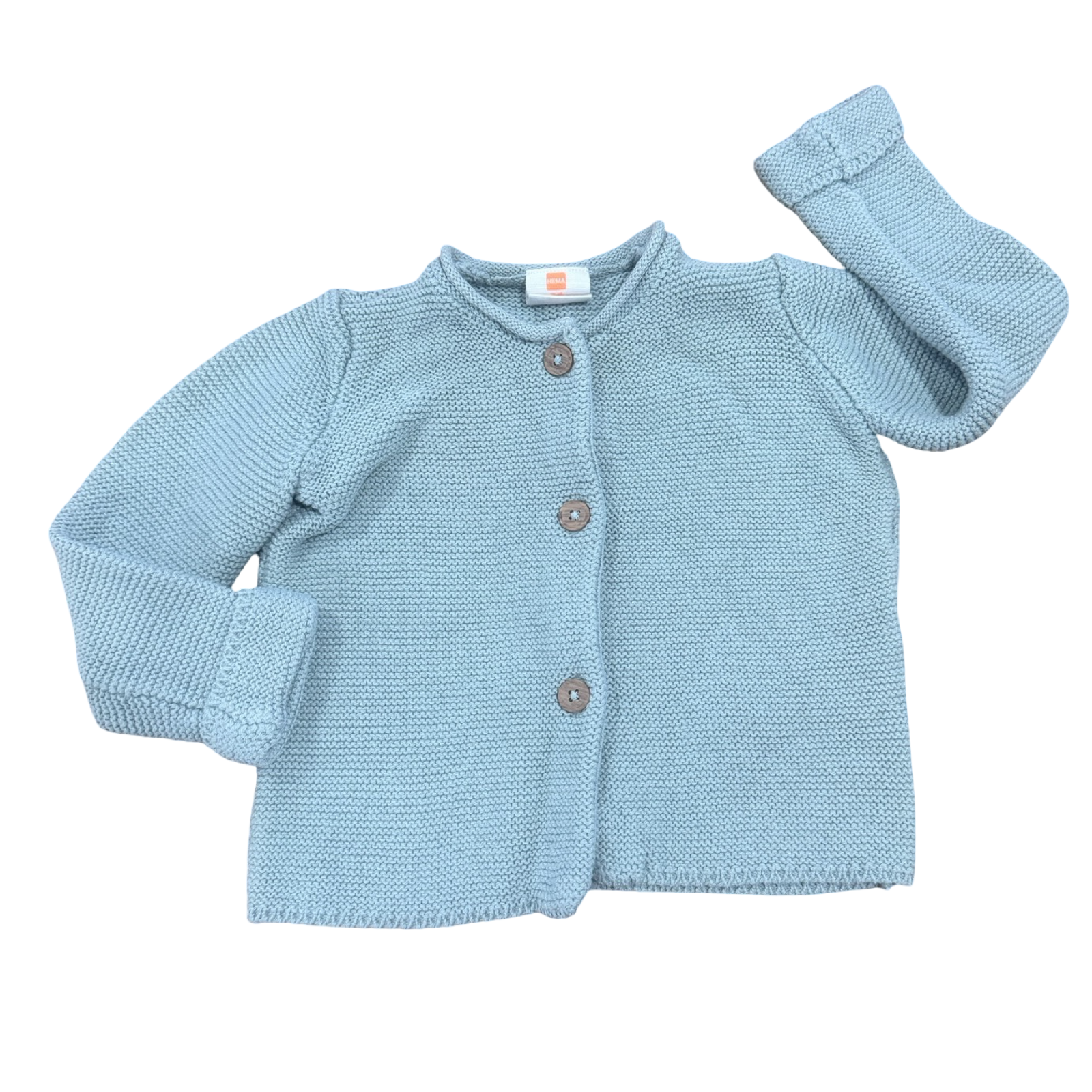 9M Green Knitted Cardigan - HEMA