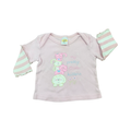 3-6M Pink Kittens Long Sleeve Top - Real Baby