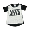 3-4Y Black & White VVIP T-Shirt - Jet