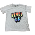 7-8Y Grey Level Up T-Shirt - Zero