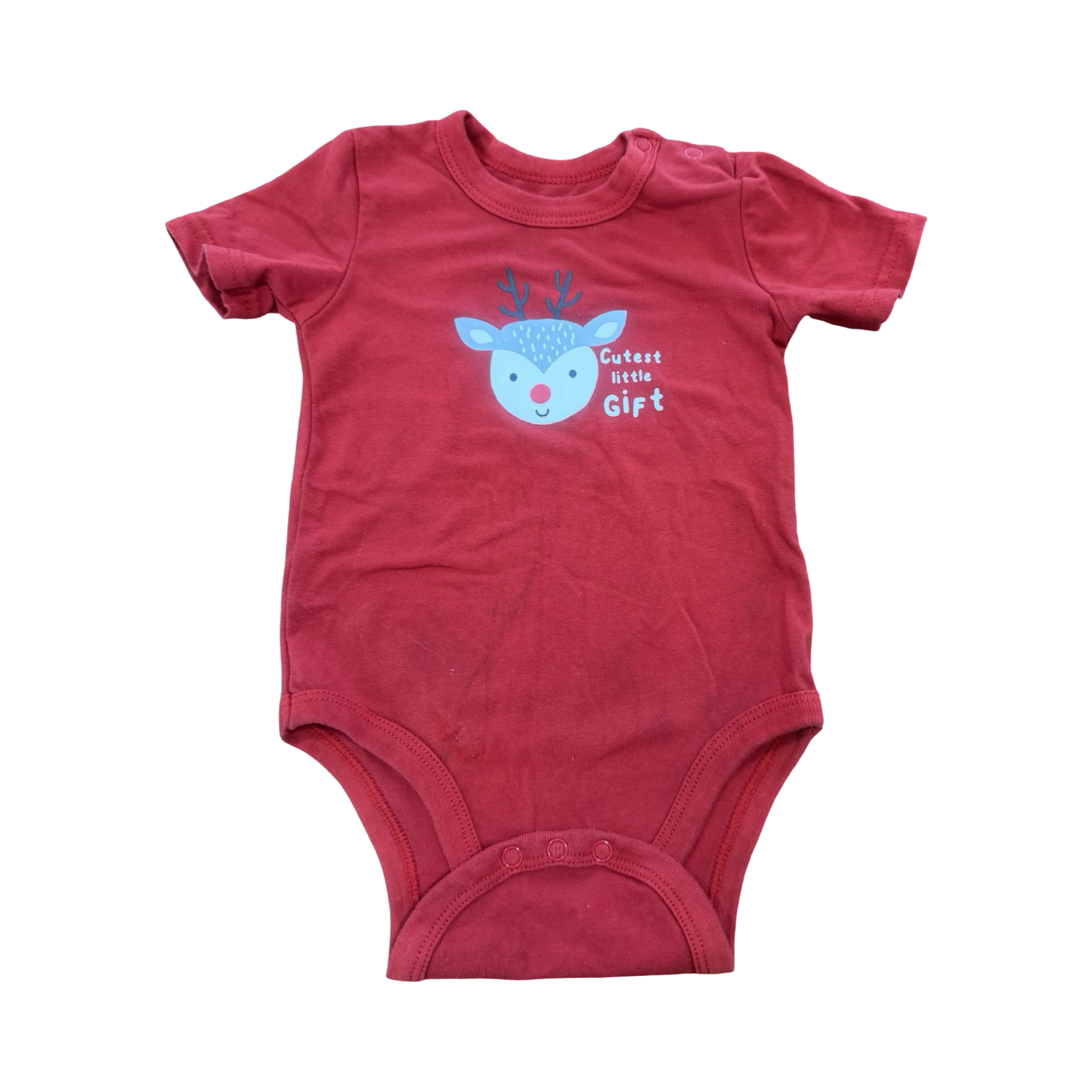 6-12M Red Cutest Little Gift Bodysuit - Woolworths
