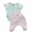 Tiny Baby - Pink Snapper Bodysuit + Leggings - Ackermans