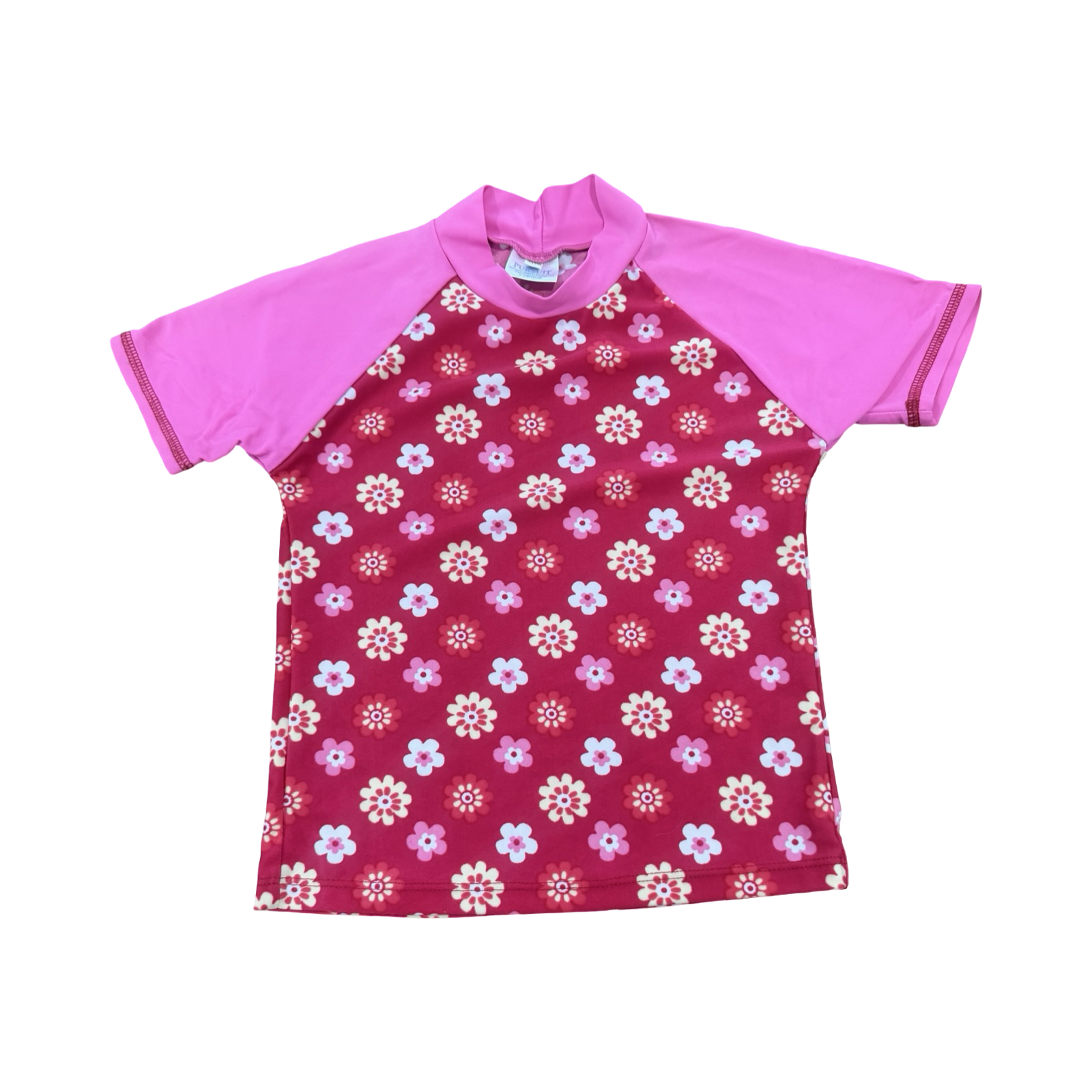 5-6Y Pink Floral Swim Top - Pursuit