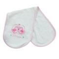 One Size Pink & White Burp Cloth - Woolworths