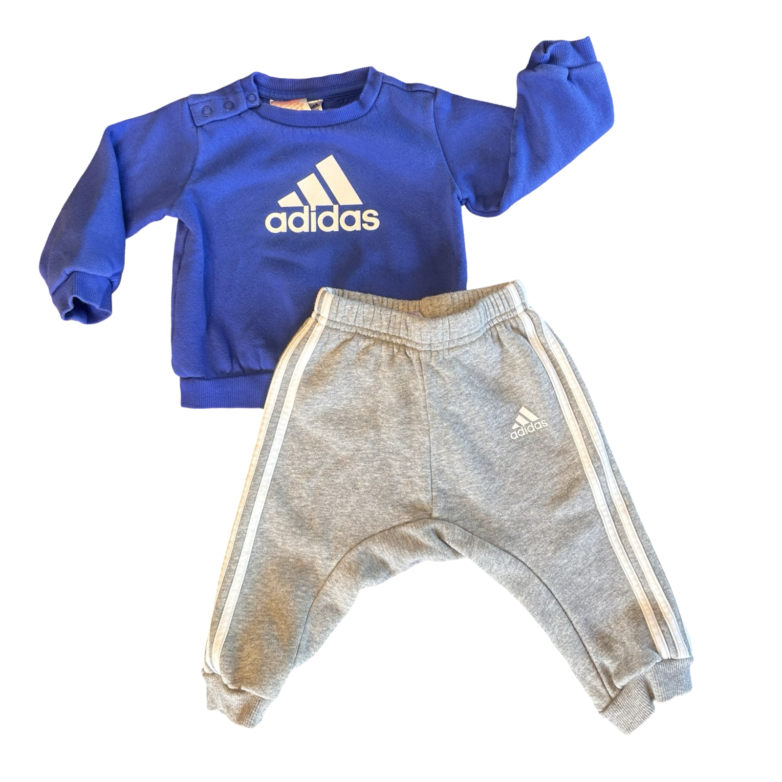 6-9M Blue & Grey Sweater Set - Adidas