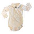 9-12M White Collared and Bowtie Cotton Bodysuit - H & M