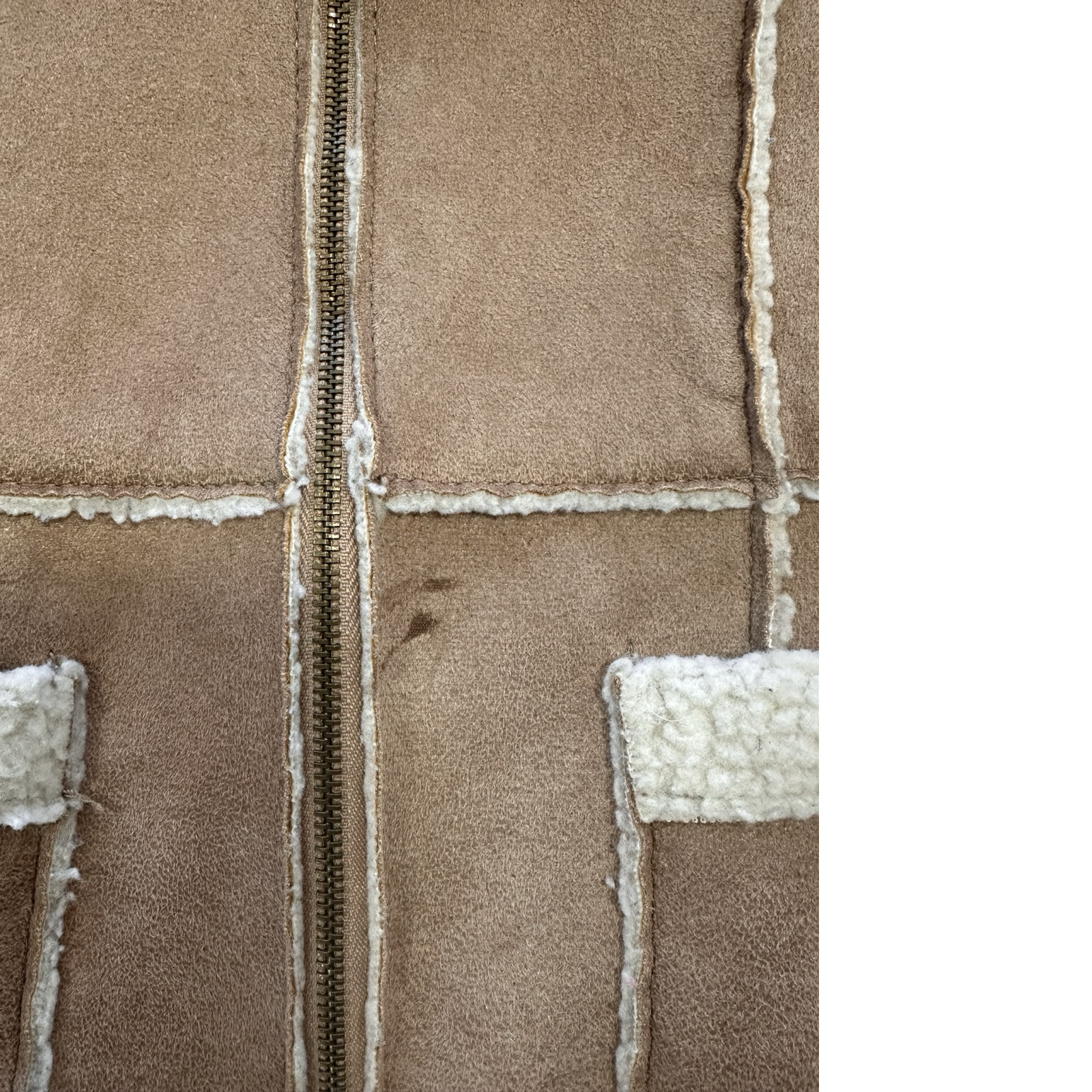 2-3Y Beige & Wool Style Jacket (Small Mark) - Zara