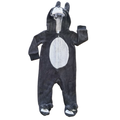 3-6M Grey Donkey Fleece Onesie - Real Baby