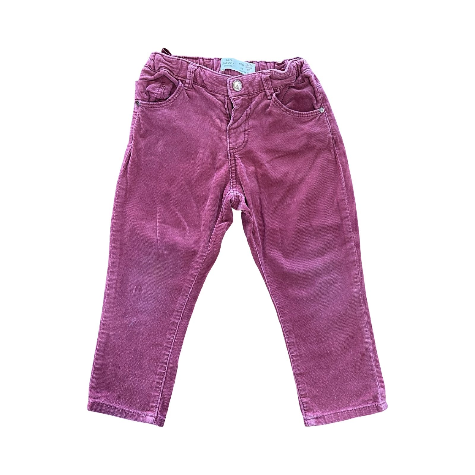 18-24M Burgandy Corduroy Long Pants - Zara