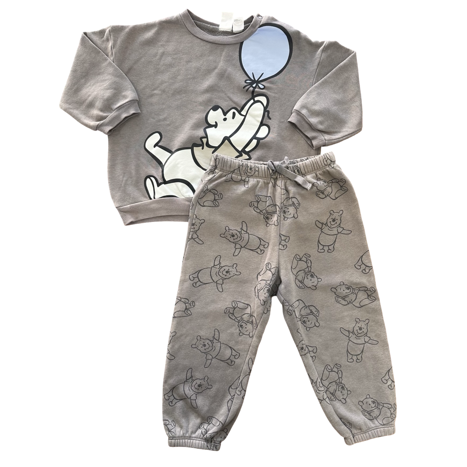 18-24M 2pc Pooh Bear Khaki Set - H & M