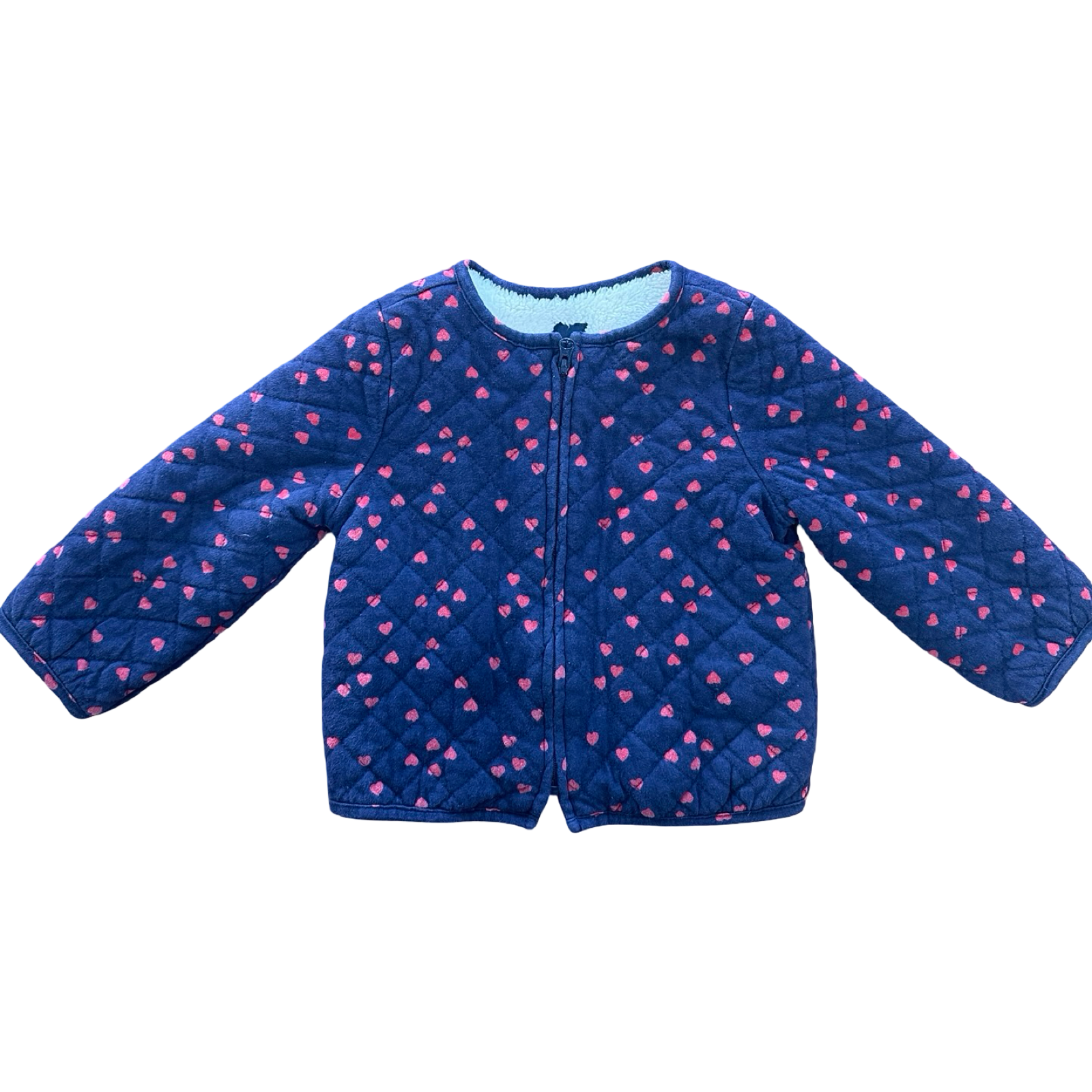 18-24M Navy & Red Fleece Lined Puffer Jacket - Baby Gap