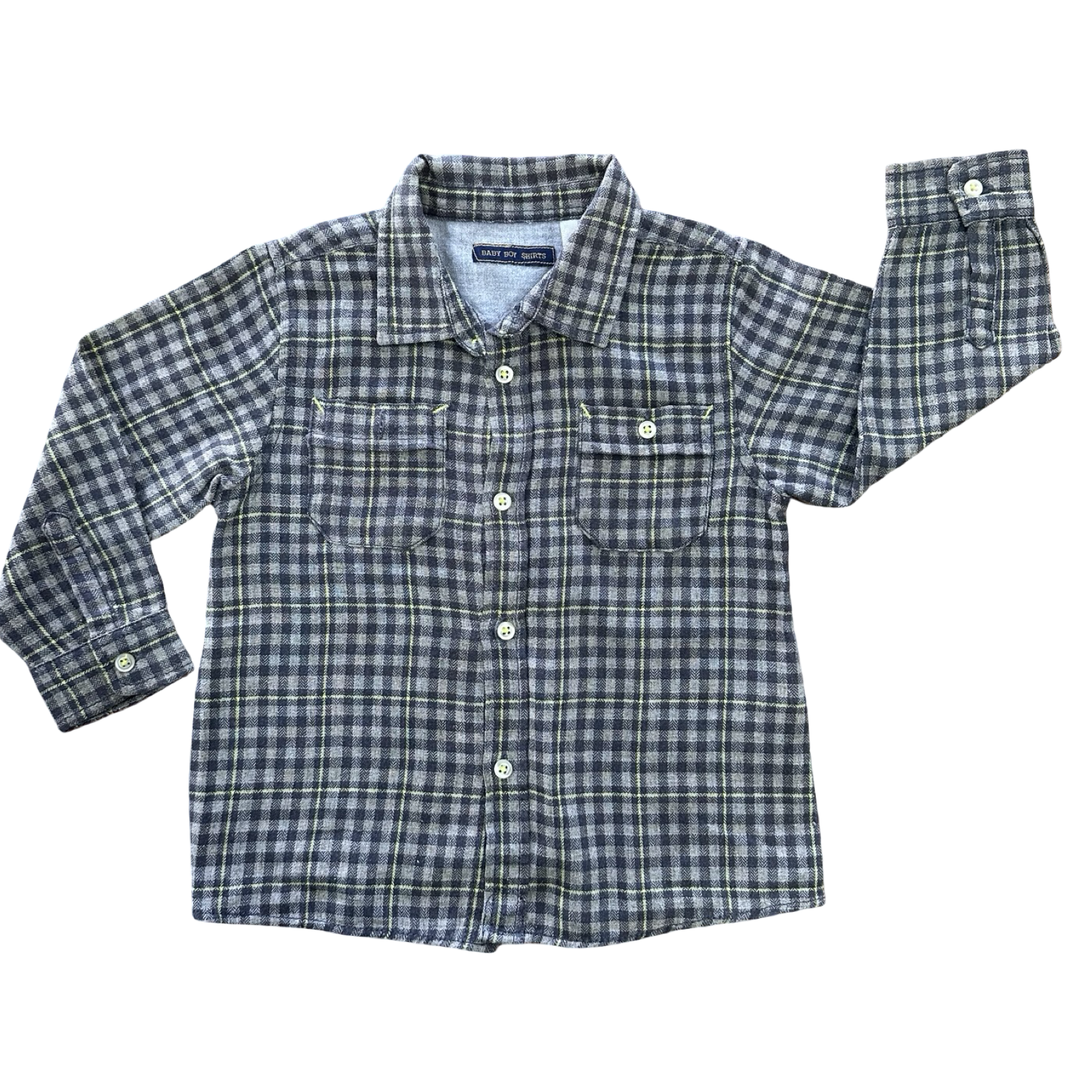 12-18M Check Collar & Buttoned Shirt - Zara