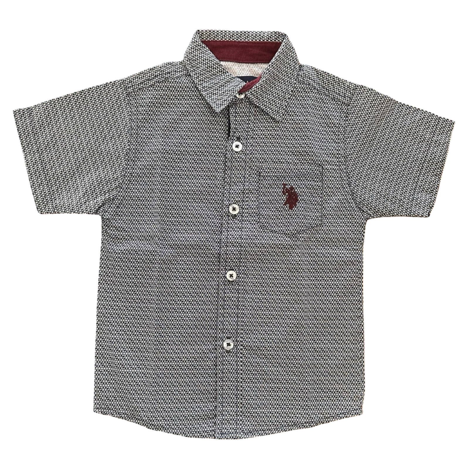3Y Navy & White Classic Buttoned & Collar Shirt - Polo