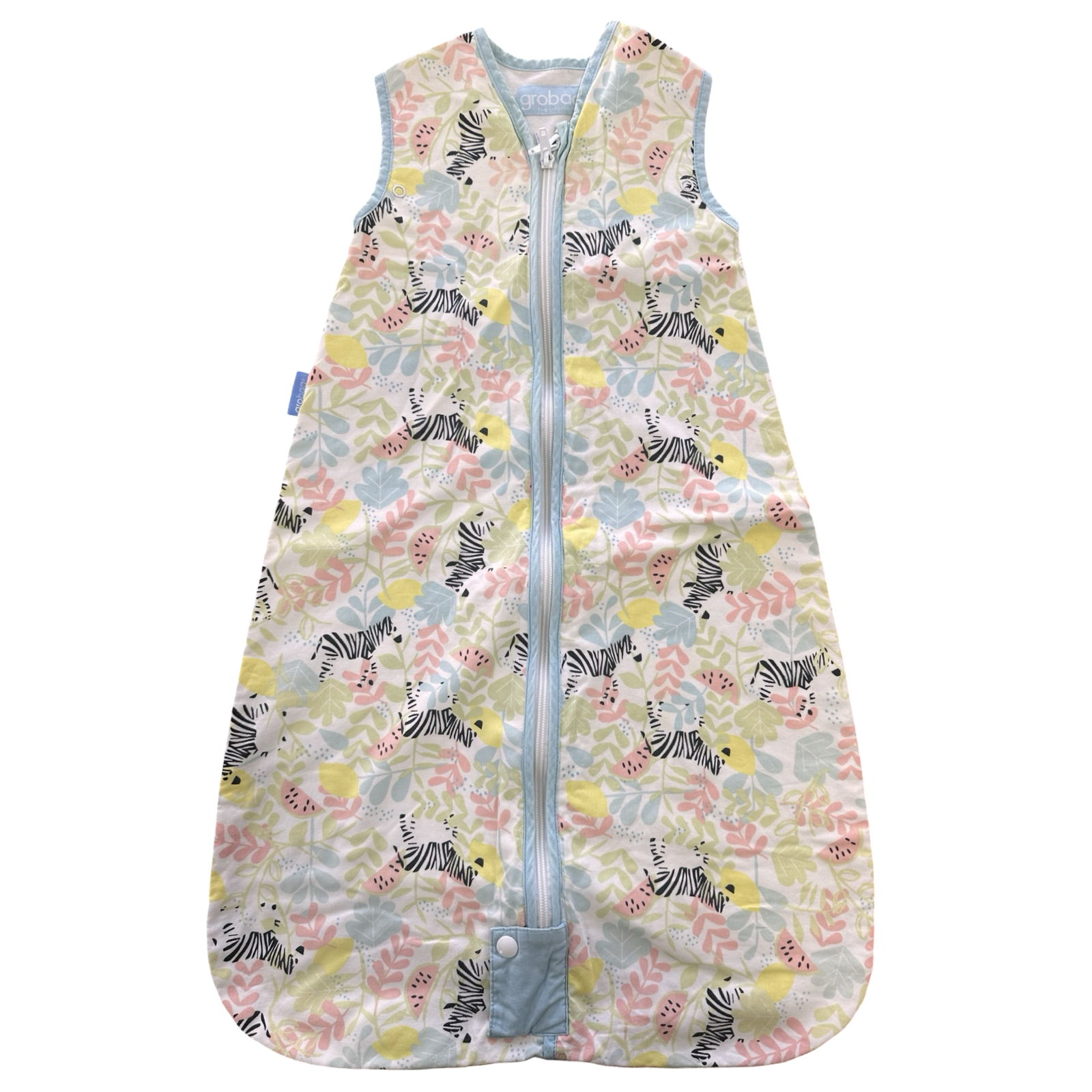0-6M Pastel Coloured Zebra Sleeper Bag - Grobag