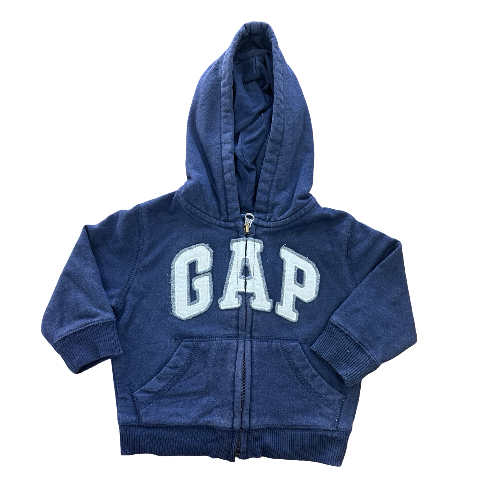 12-18M Navy Zipper Hoodie - Baby Gap