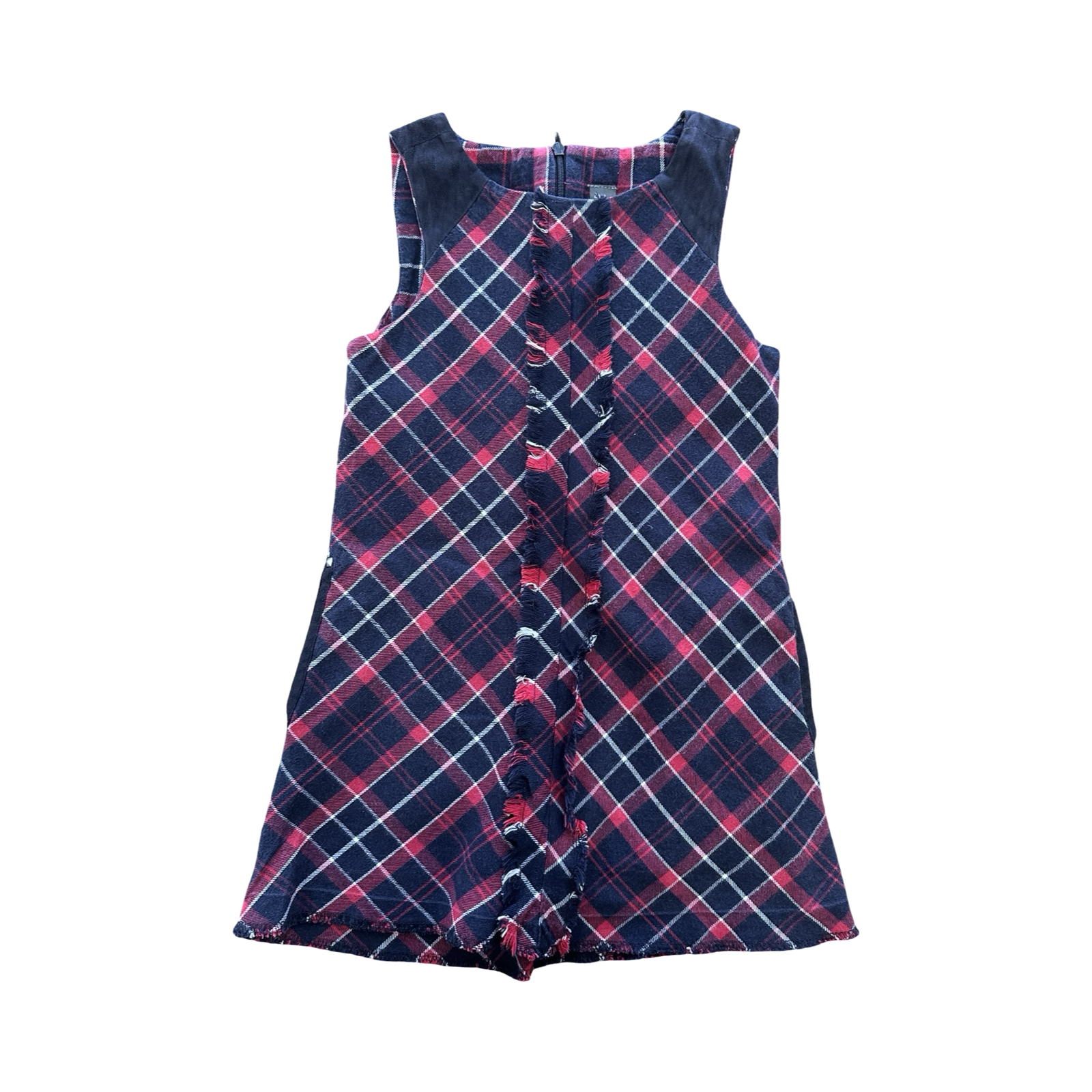 4-5Y Red, White & Black Check Dress - Zara