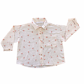 3-4Y Cream & Floral Muslin Classic Buttoned Shirt - Zara
