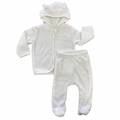 3-6M 2pc White Fleece Winter Set - Ackermans