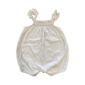 3-6M Green Cotton Romper with Smock Detail - Woolworths