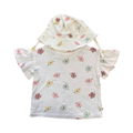 3-6M White 2pc Floral T-Shirt and Sun Hat - Woolworths