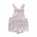 6M Pink & White Stripe Dungaree with Heart Detail - Dymples