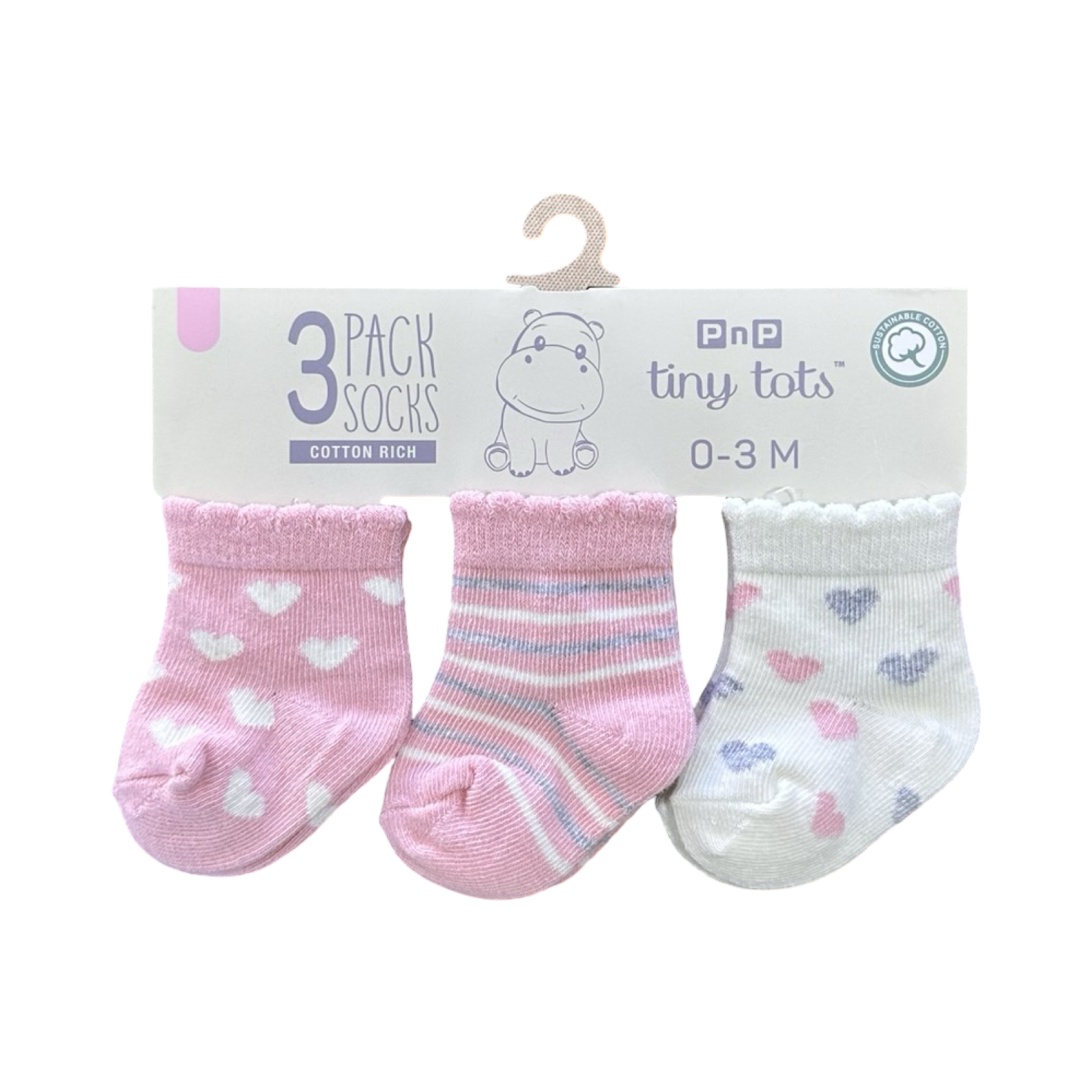 *NEW* 0-3M 3 Pair Girls Socks - Tiny Tots