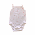 4-6M White Cherry Sleeveless Bodysuit - H & M