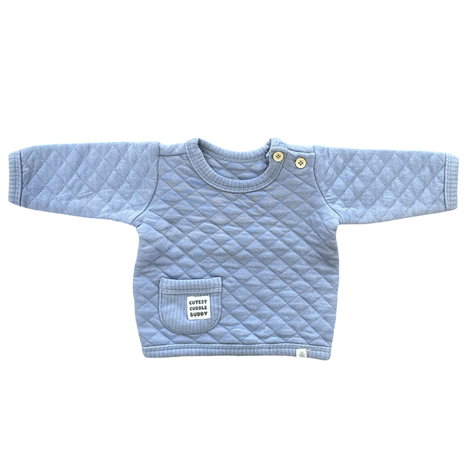 Newborn Blue Puffer Top with Pocket - Woolworths