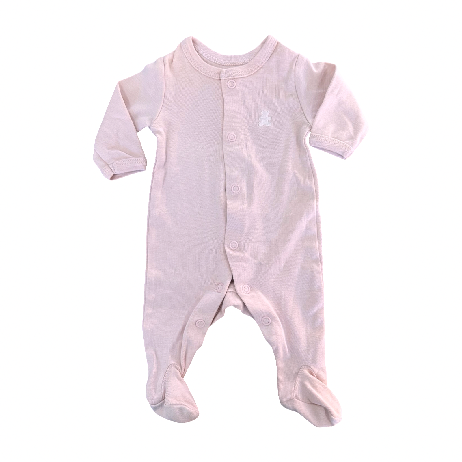 Prem Pink Cotton Snapper Babygrow - Woolworths