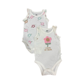 1-3M 2pc Sleeveless Frill Floral Bodysuits - Woolworths