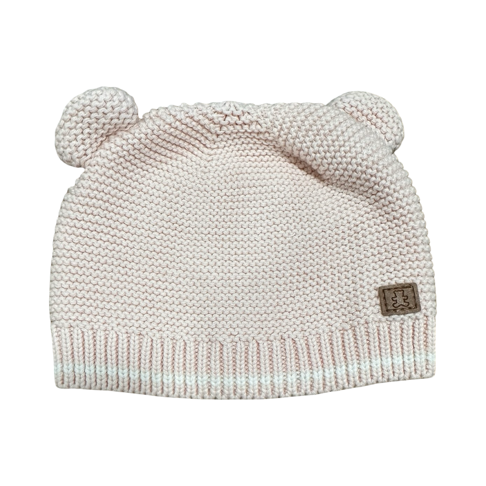 6-12M Pink Knitted Bear Beanie - Woolworths