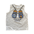 6-12M Grey Little Brave Explorer Sleeveless T-Shirt - Cuddlesome